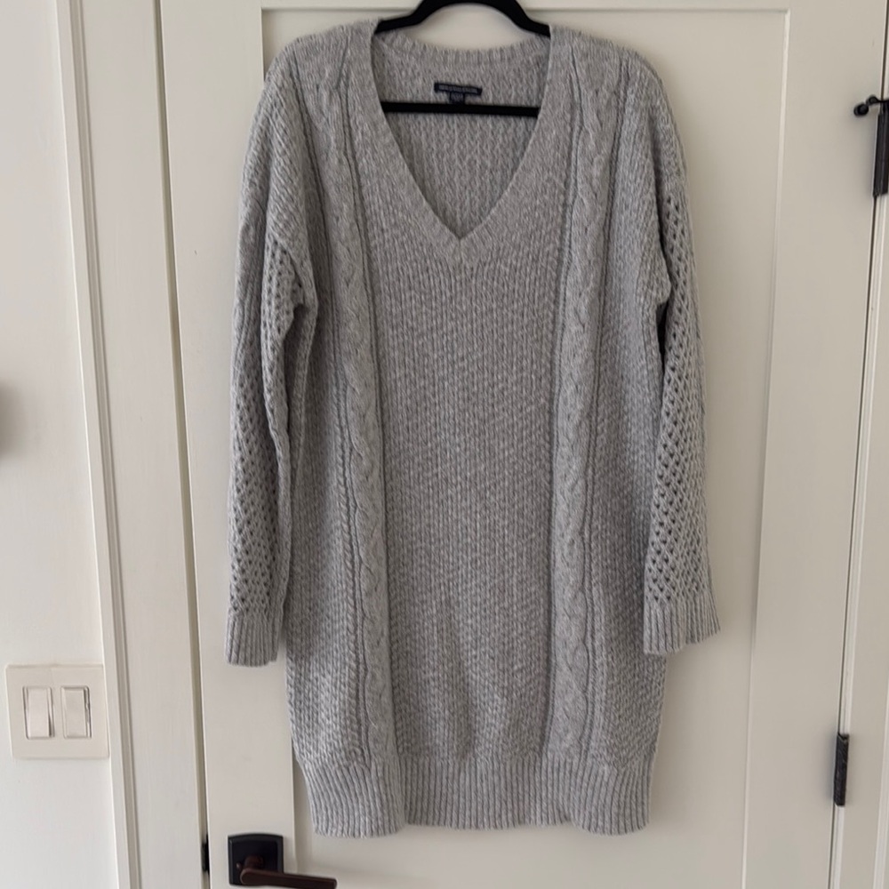 Express Gray Knit Sweater Dress